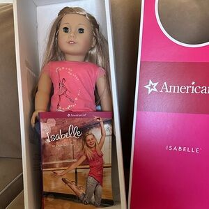 American Girl Doll Isabelle with Pink Top and Book